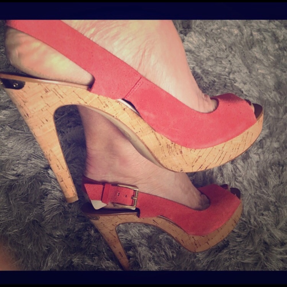 Michael Kors Suede slingback 4” heels